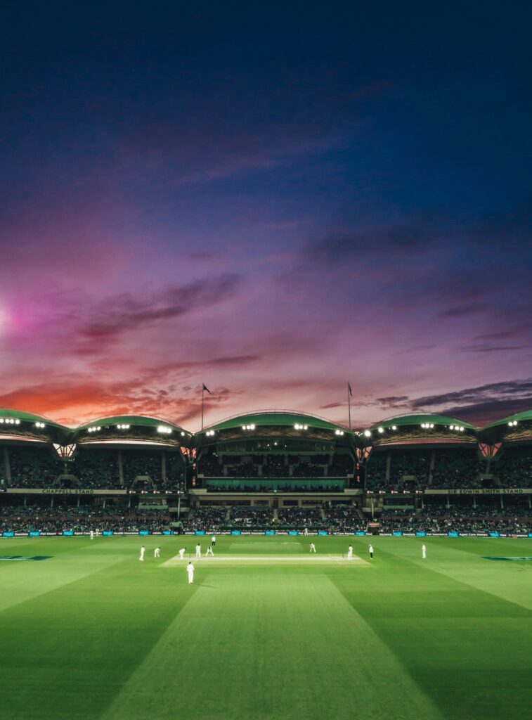 football and cricket stand